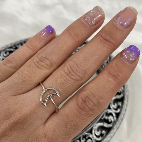 a Anillo liso luna